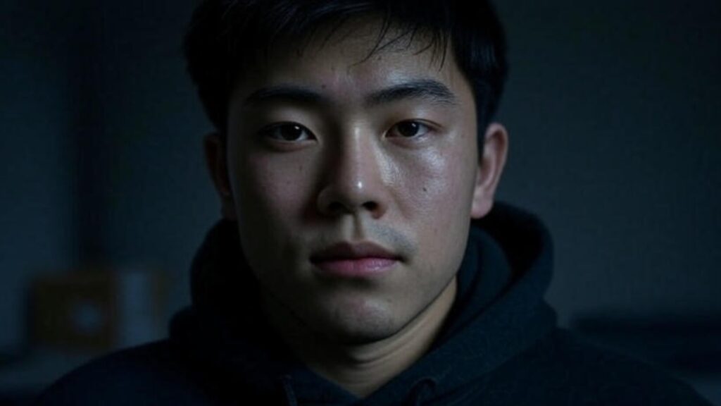 Shane Tamura – Suspect in Midtown shooting, seen wearing a black hoodie during surveillance capture."
