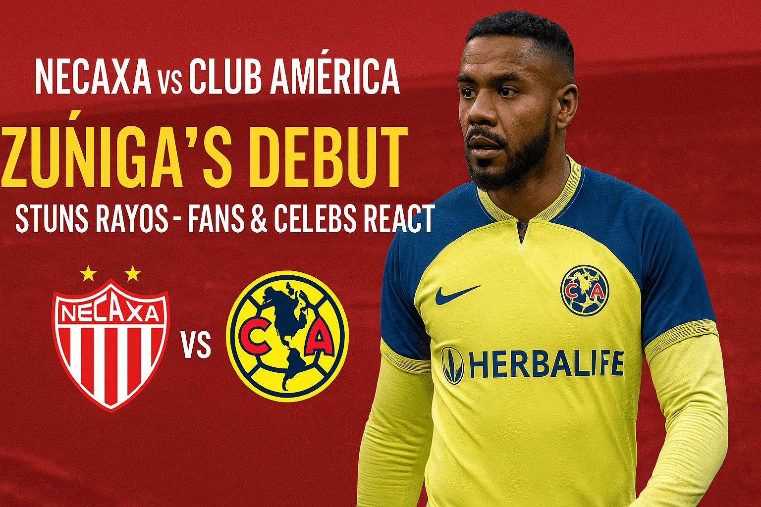Raul Zuniga scores goal for Club America vs Necaxa, July 2025